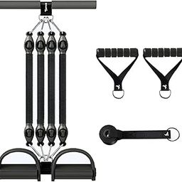 SPIKE Pro Tummy Trimmer 1 Set Four-Tube Pull Rope Elastic Sit up Rope Abdomen Leg Exerciser Sit up Home Exercise-0