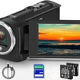 SIRMEUE Camcorder Video Camera Recorder 2.7K 50MP 16X Digital Zoom Vlogging Camera with LED Fill Light for YouTube, 2.8 Inch LCD Screen Camcorder with 32GB SD Card, 2 Batteries-29