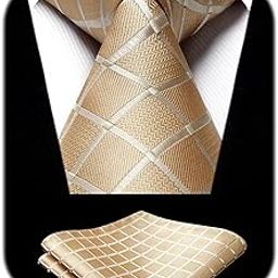 Plaid Checkered Tie Handkerchief Woven Classic Formal Men's Necktie & Pocket Square Set-image-11