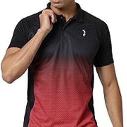 campus sutra Men's Polyester blocked Dri-Fit Short Sleeve Regular Fit Activewear T-Shirt for Casual Wear | T-Shirt Crafted with Comfort Fit and High-Performance for Everyday Wear-picture-22