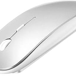 Skook Bluetooth Rechargeable Mouse for MacBook Pro, MacBook Air, Notebook, PC, Laptop - Silver-17