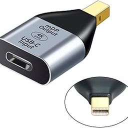 MICROWARE USB-C Type C Female Source to Mini Displayport DP Sink HDTV Adapter 4K 60hz 1080p for Tablet & Phone & Laptop (Not Work for Mini-DP Host to Type-C Monitor)-30