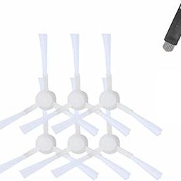 Jicior for Robot Vacuum Mop Pro 3C 2S STYTJ02YM Spare Hepa Filter Side Main Brush Cover Mop Holder Accessories Parts(6 Side Brushes White)-14