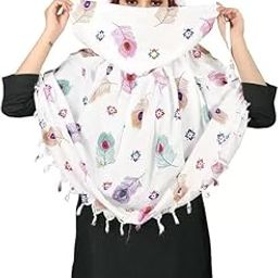 Pure Cotton Long Scarf Cum Mask With Sun Protection Cover Face Cotton Mask scarves Stylish Universal Size Usable dupatto vehicle Driver sunlight UV protection For Girls & Womens-picture-11