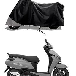 GROFATIK -Two Wheeler Vehicle - Cover for New TVS Jupiter 110 Scooty Cover with Water Resistant and Anti Dust Proof (Gray_Stripe)_ New TVS Jupiter 110 2024 Model-image-92