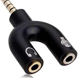 Drumstone (𝟭𝟬 𝗬𝗲𝗮𝗿𝘀 𝗪𝗮𝗿𝗿𝗮𝗻𝘁𝘆 U-Shaped 3.5mm Stereo Audio Earphone Mic Splitter Adapter – Dual Audio Output for Seamless Listening & Communication-image-2
