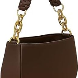 Stylish Designer Women's Handbag with Gold Chain Handle | Elegant Two-Tone PU Leather Shoulder Bag for Daily & Party Use – Trendy Fashion Purse-image-10