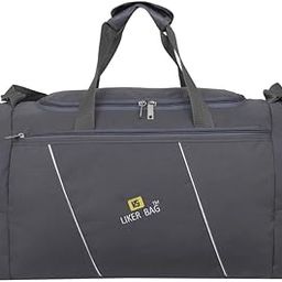 Travel Duffle Bag with Separate Shoe/Laundry Compartment for Men & Women Grey-image-89