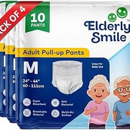 ELDERLY SMILE Super Absorbent Premium Pull Up Pants | Waist Size (24"-44") | Pack of 4-picture-10
