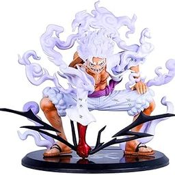 Blue Aura Luffy Gear 5 Action Figure Height - 17cm | Big Size | Monkey D Luffy Figure | Lu-ffy Gear 5 Black Plate-13