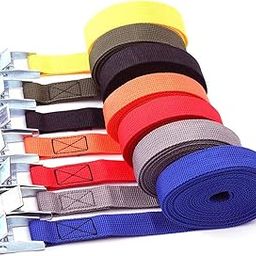 DIY Crafts 5 Mtr, Black, Buckle Tie-Down Belt Cargo Straps for Car Motorcycle Bike with Metal Buckle Tow Rope Strong Ratchet Belt f(5 Mtr, Black)-32