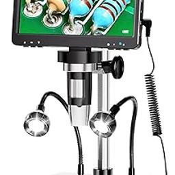 DKP MEDICAMS 7 inch LCD Digital Microscope, 50-1200X Magnification 1080P Video with Wired Remote for Circuit Board Soldering PCB Kids Coin Microscope (Support up to 32GB SD Card)-23