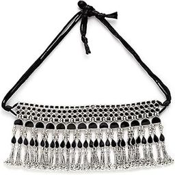 Latest Stylish Traditional Oxidised Silver Necklace Jewellery for Women (13148np)-image-28