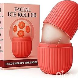 Afreet Ice Face Roller Silicone Facial Cube for Eyes Neck Massage Remove Dark Circle Pore Shrink Face Beauty Skin Care Ice Mould Kitchen Tools (Pink)(PACK OF-1)-15