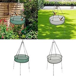 UJEAVETTE Bird Seeds Shell Catcher Tray Practical Seed Hoop for Backyard Gardener Home Green-image-51