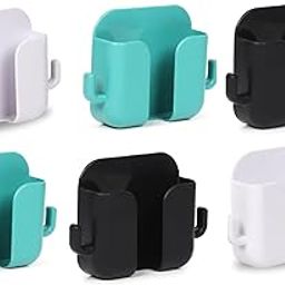 Wall Mounted Adhesive Remote Control Stand Mobile Phone Holder for Charging AC/TV Storage Box for All Smartphones Pack of 6 (Multicolure)-13
