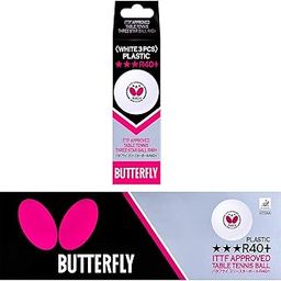Butterfly R40+ 40mm White Ping Pong Balls - ITTF Certified Professional Table Tennis Balls - Poly Material - 3 or 12 Pack-image-42
