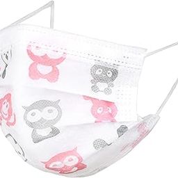 Kids 3-Ply Disposable Surgical Face Mask,Adjustable Nose Pin Printed White Colors (Pack of 100 Pcs Kids Face Mask), Nonwoven Fabric-10