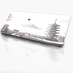 Black Halo Large Extended Mouse Pad for Laptop Desktop PC Gaming Mousepads - Anti-Skid Rubber Base - Smooth Surface - 600MM x 300MM (Ghost of Tsushima - Mountain) - Stiched Ends-image-94