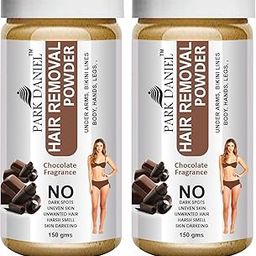 Park Daniel Natural Chocolate Fragrance Hair Removal Powder for Women and Men (Pack of 2, Each 150g)|Hair Removal Powder for Women Bikini Area hair removal powder for Underarms, Legs and Bikini Line|-16