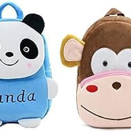 Kids School Bag Soft Plush Backpack Combo Cartoon Bags Mini Travel Bag for for Girls Boys Toddler Baby (Pack of 2)-image-9