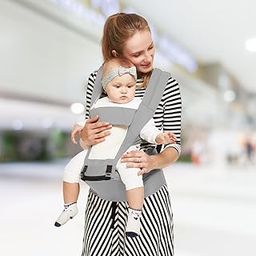 R for Rabbit Upsy Daisy Baby Carrier Cum Kangaroo Bag, Adjustable Hip Seat Belt, Stylish, Carrier with 4 in 1 Carry Position for 3 to 24 Months Kids, Max Weight up to 15 Kg (Grey Cream)-34