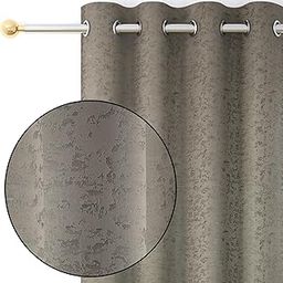 FRESH FROM LOOM Living Room Bedroom Long Window/Door Opaque Curtains | Room Darkening | Blackout | Thermal Insulated Noise Reducation (Color Grey | 7 Feet Long Set of 2 | 100% Blackout Texture)-image-40