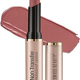 Swiss Beauty Non-Transfer Waterproof Lipstick with Jojoba Seed Oil | Matte Finish | Long-Lasting | Highly Pigmented | Shade- Bare, 3gm-image-98