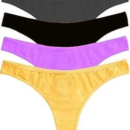 Jasora Women's Viscose Cotton Lycra G-Staring Thong Panties Combo Pack of 4 | Thong Panty for Women Sexy | Panty Set for Women-picture-5