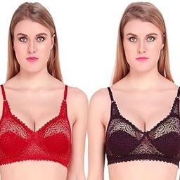 Women Net Non-Padded Wire Free Regular Bra (Multicolour) Any Random Color Will BE Send Design No NET for Women Stylish Non-Padded Non-Wired Net Bra for Girls (Pack of-1)-image-69