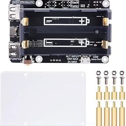 GeeekPi Raspberry Pi UPS V5 Power Supply Uninterruptible UPS HAT,Support 18650 Battery Charger Power Bank Power Management Expansion Board 5V for Raspberry Pi 4B/3B+/3B/2B/B+/B/A+/A-69