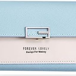 Women's Wallet -Stylish and Compact Purse Clutch Wallet for Women, Stylish Card Coin Holder, Debit Card Holder, Money Organizer and Travel Wallet for Women with 13 Slots (Blue)-image-30