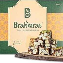 Brahmras Sugar Free Dates Barfi 500gm Made with Khajur Pista Cashews Almonds and Pure Ghee Dry Fruits Nuts Healthy Snacks Perfect for Diwali Gifts-image-40