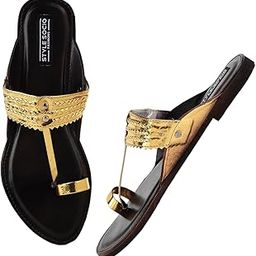 Women's Ethnic Kolhapuri Flats, Black Leather Base with Silver Embellishments, Toe Ring Style-image-82