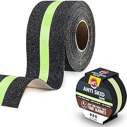 Premium Heavy Duty Strong Anti Skid Tape for Safety and Traction, Indoor or Outdoor, Stair and other Slippery Surfaces | Waterproof Anti Slip Glow in the Dark - 48 MM X 16.40 Foot-30
