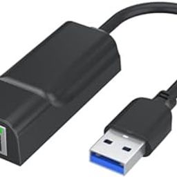 HiperAds® USB to Ethernet Adapter, USB 3.0 Ethernet LAN Adapter USB to LAN RJ 45 with 10/100 /1000 Mbps, Fast Speed (Black)-96