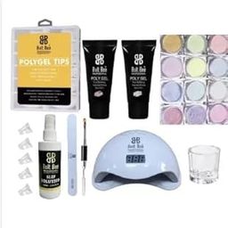 COLOR SPLASH Acrylic Gel Poly Nail Gel Nail Extension Set With 2 Tubes & UV Led Nail Lamp (Multicolor) All In One Kit for Nail Manicure Beginner Starter Kit DIY at Home-image-30