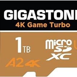 [Gigastone] 1TB Micro SD Card, 4K Game Turbo, MicroSDXC Memory Card for Nintendo-Switch, GoPro, Security Camera, DJI, Drone, UHD Video, R/W up to 100/90MB/s, UHS-I U3 A2 V30 C10-81