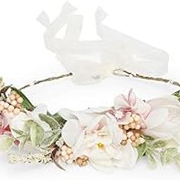Tiara for Girls | Flower Head Piece in soft pastel color | Elegant Floral Crown Headband for Birthdays, Photoshoots, and Special Occasions | Adjustable Hair Accessory-image-4