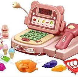 TIUDTOY Supermarket Cash Register Toy for Kids – Pretend Play Billing Counter Set with Scanner, Real Calculator & Mic | Interactive Checkout Toy for Boys & Girls-image-41