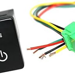 Segolike LED Push Button on-Off Switch with Connector Wire Kit for Toyota - Headlight Fog Light Parking Light Power Symbol -White - Power Symbol-image-77