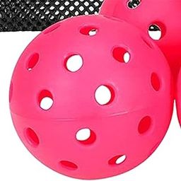 UJEAVETTE® 6Pcs Pickleball Balls Practice for Sanctioned Tournament Play Outdoor Courts Pink-23