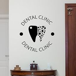ARWY Dental Wall Sticker Dental Logo Dental Clinic for Wall Sticker Office and Home dentle Clinic Standard Size-27