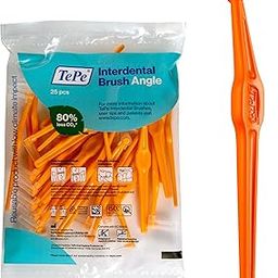 Tepe Adult Interdental Brush Angle, Angled Manual Dental Brush For Teeth Cleaning, Pack Of 25, 0.45 Mm, Extra-Small/Small Gaps, Orange, Size 1-image-9