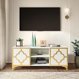 Engineered Wood Gold LUX Premium TV Cabinet/Storage (White), (120 X 37 X 50Cm)-image-48