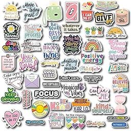 D2C Positive Affirmation Stickers Set, 53-Piece, Motivational and Inspirational Quotes, for Water Bottles, Laptops, Journals, DIY Projects & Scrapbook-25