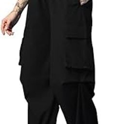 chkokko Women's Parachute Pants – Solid Color Baggy Cargo Trousers with Mid Waist & Utility Pockets | Stylish & Comfortable-picture-8