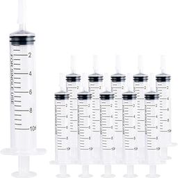 Salco 10ml Plastic Syringes, Small Syringe with Tip Cap, Oral Syringe for Scientific Labs, Feeding Pets, Measurement, Refilling, 10ml Measuring Tools for Liquid, No Needle (Pack of 2)-4