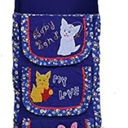Kuber Industries Cotton Four Cabinet Baby Hanging Almirah, Blue (VA0143_1)-10