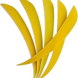 12 Pieces Archery Hunting Arrow Feather Fletching Right Wing Fletches 4 inch Yellow | 12 Pieces Arrow Feathers-18